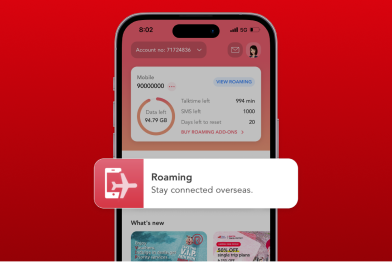 Activate ReadyRoam plan Step 1: Launch My Singtel app and tap on the roaming banner